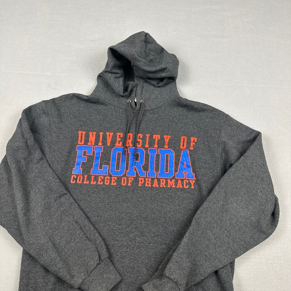 Florida Gators Hoodie Men Medium Gray Champion NCAA Football Sweatshirt M - Picture 2 of 8